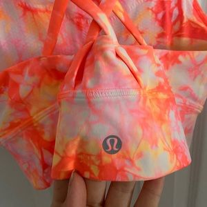 Lululemon Energy Bra High Neck Long Line Shibori